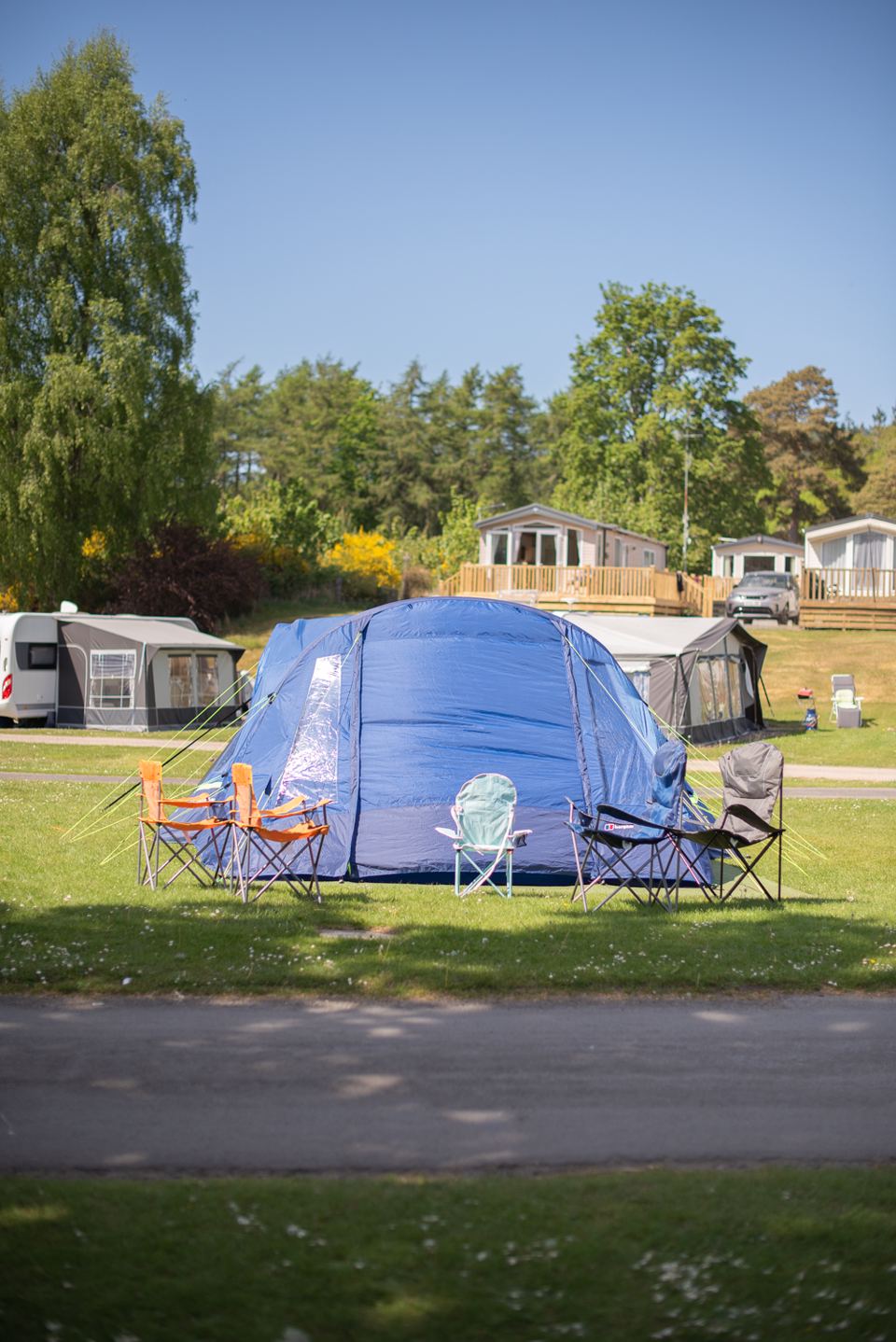 Tent on the camping field