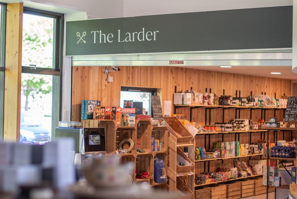 The Larder shop in reception