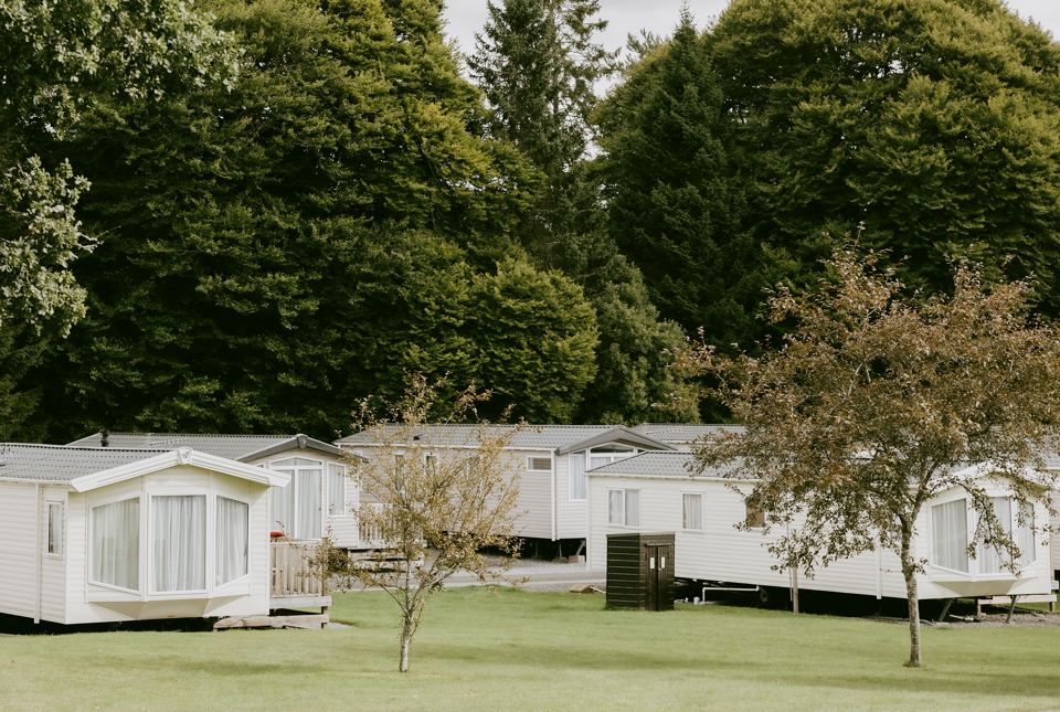 Row of holiday caravans