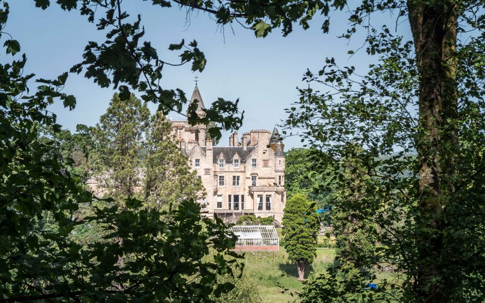 House seen from the woodland path