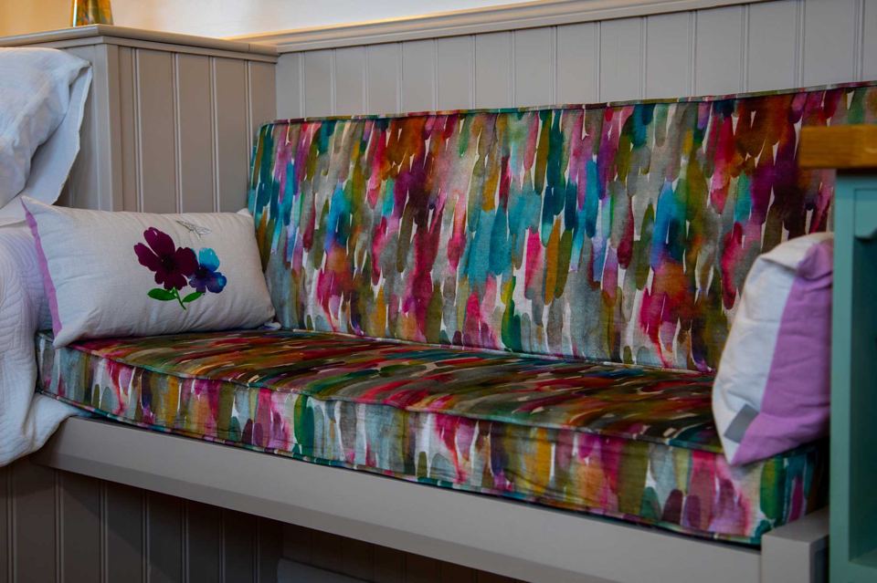 Sofa seat in the hut
