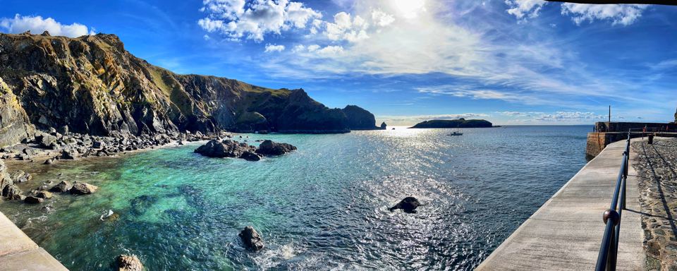 Rocky cove with turquoise sea