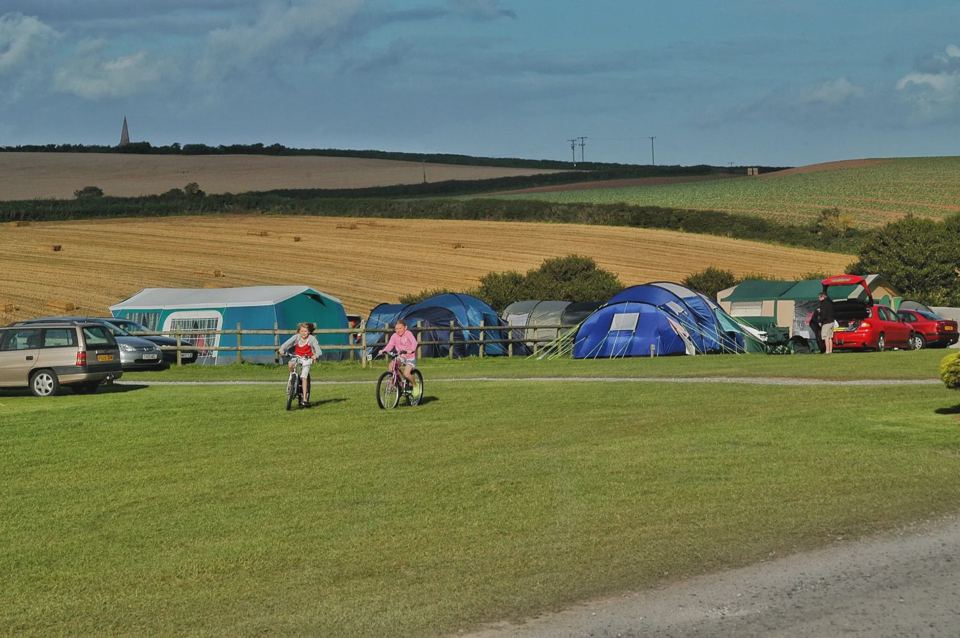 Tents on the main field