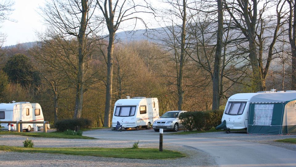 Touring pitches in autumn