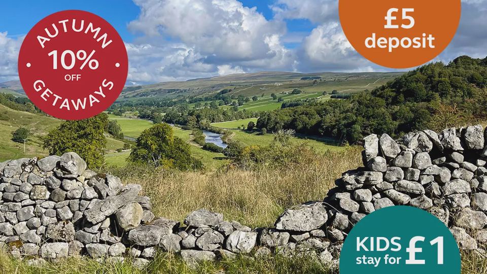 Dales stone walls and valley
