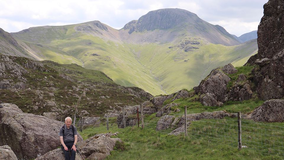 Mountain view from a rocky path