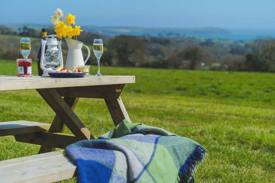 Picnic table with a view