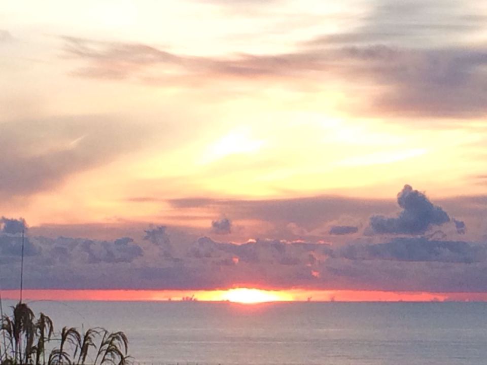 Sunset over the sea
