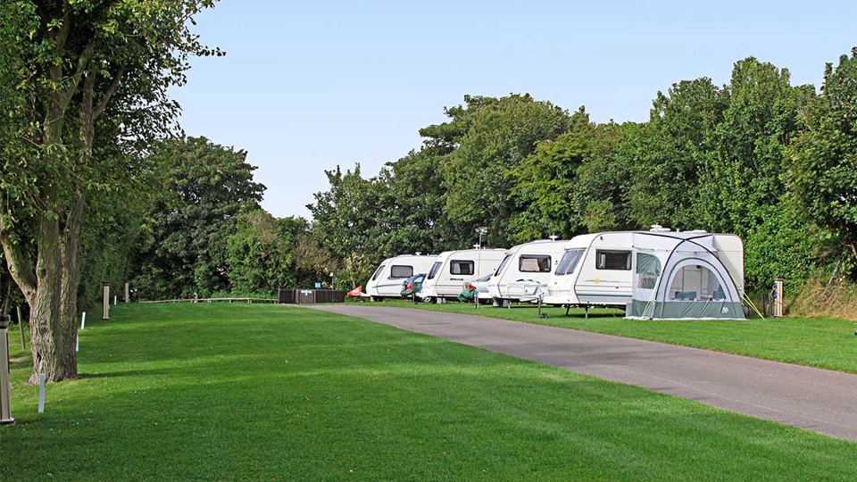 Touring pitches on the grass