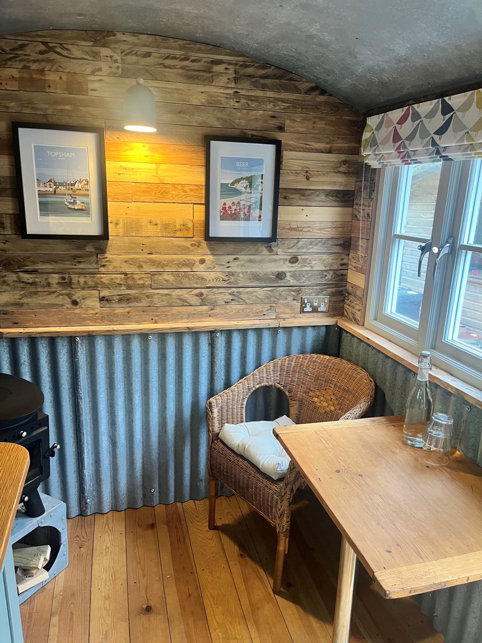 Inside the shepherd's hut