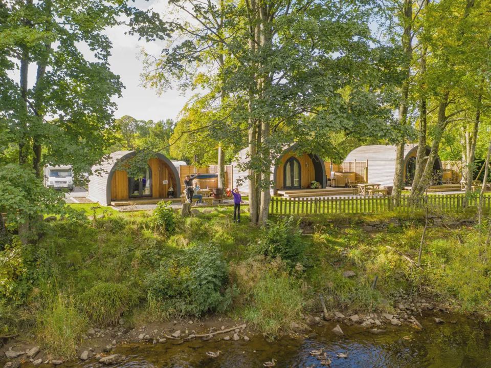 Pods by the river