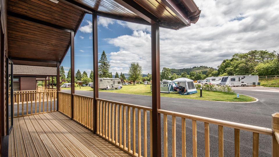 View from the veranda over the pitches