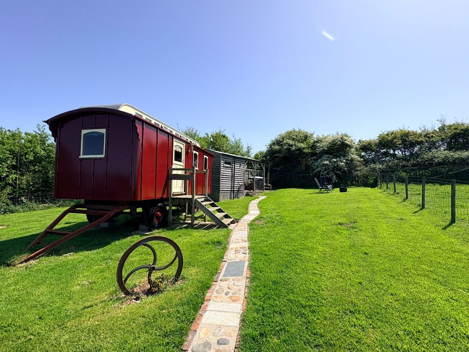 Showman's wagon on the grass