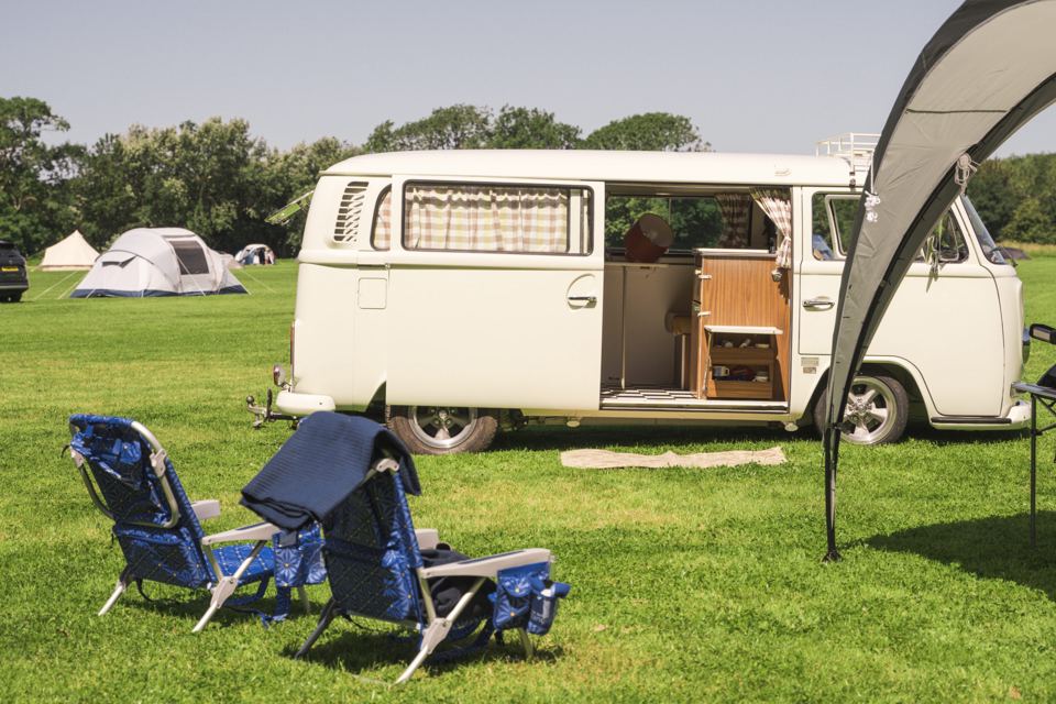 Campervan with awning