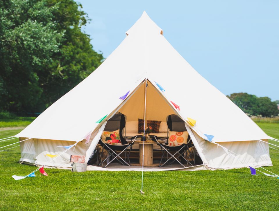Furnished bell tent