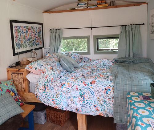 Bed inside the pod