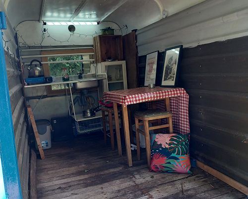 Kitchen area in the pod
