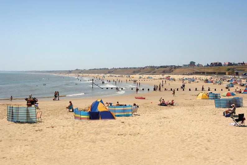 Sandy beach on the Norfolk coast