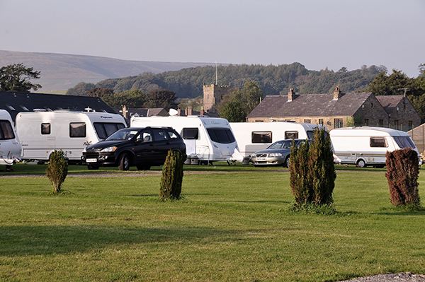 Caravans on the grass