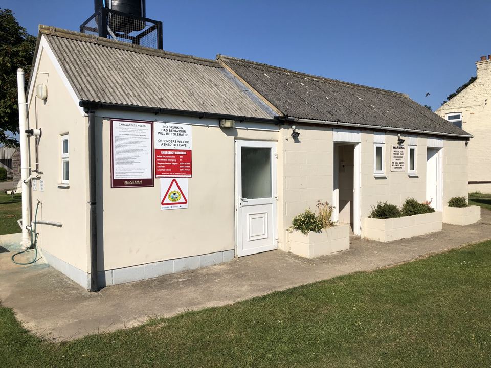 Toilet and shower block