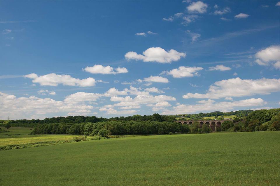 Fields towards the viaduct