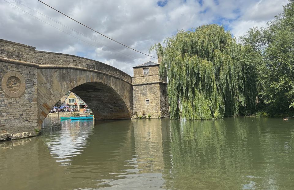 Old stone bridge over the Thames