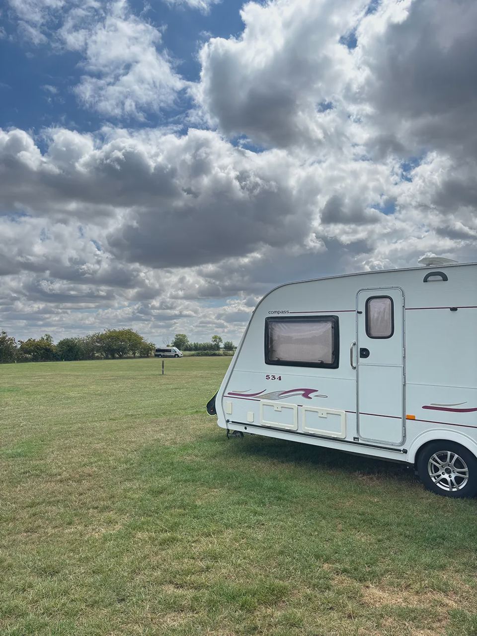 Caravan on the field
