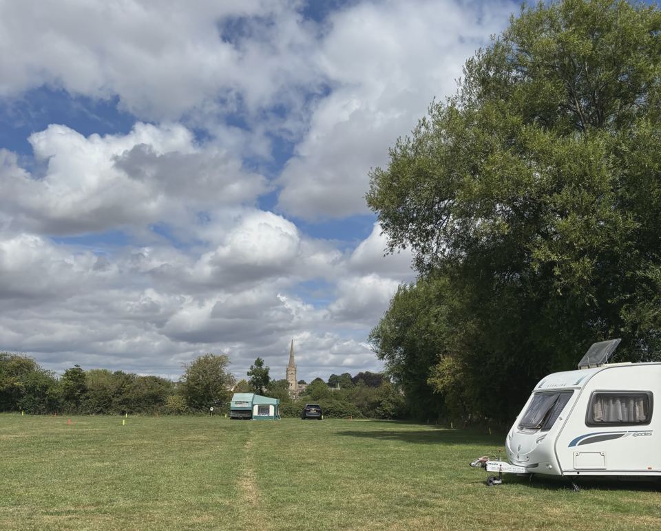 Caravan on the grass
