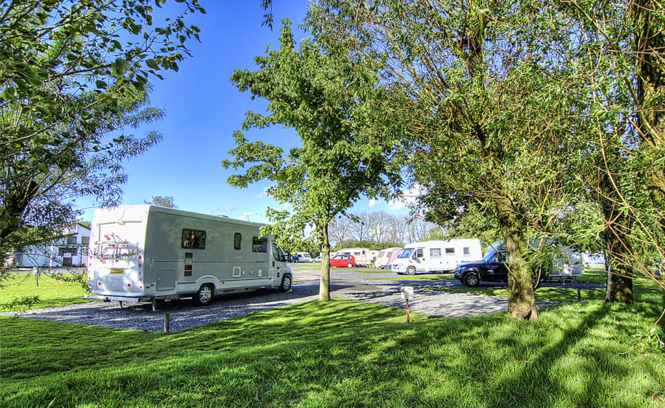 Motorhome on hardstanding pitch
