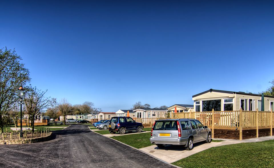 Holiday homes along the park road