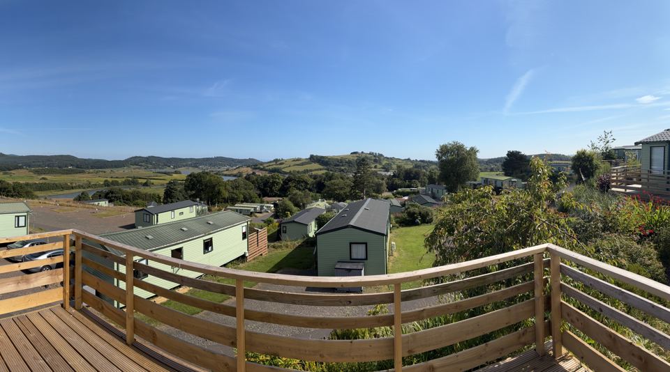 Holiday homes from the decking