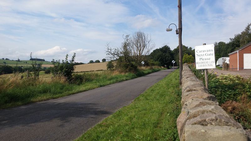 Lane leading to the site