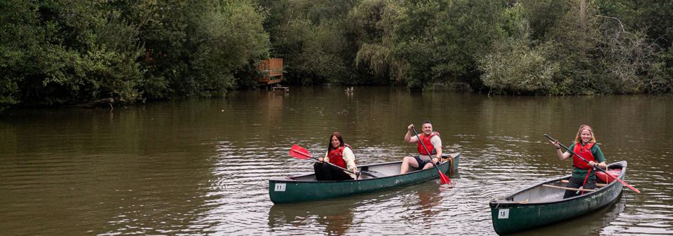 Canoes on the lake