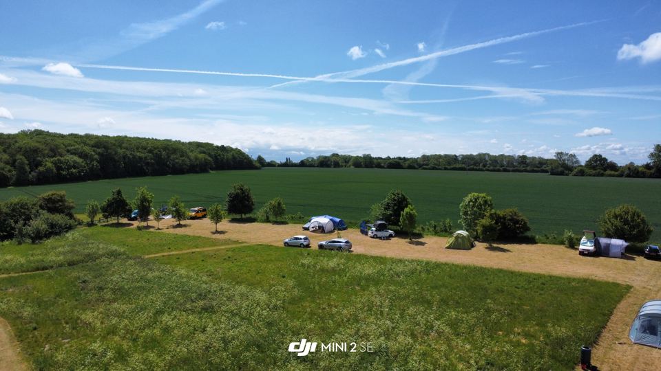Camping field seen from above