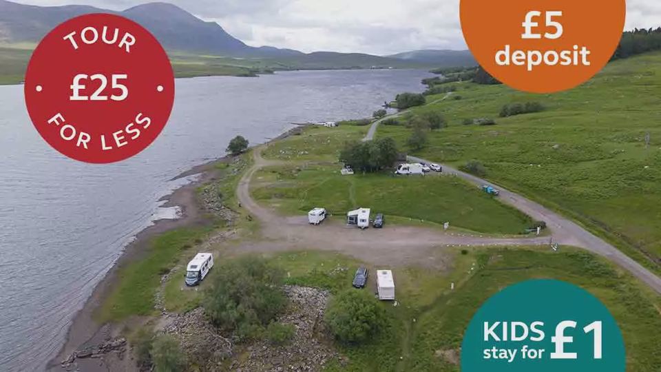 Club campsite by a loch