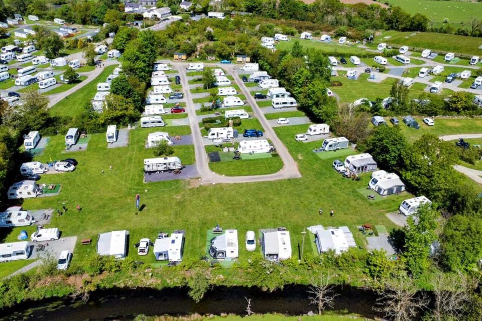 Pitches beside the river