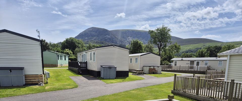 Static caravans with mountain views