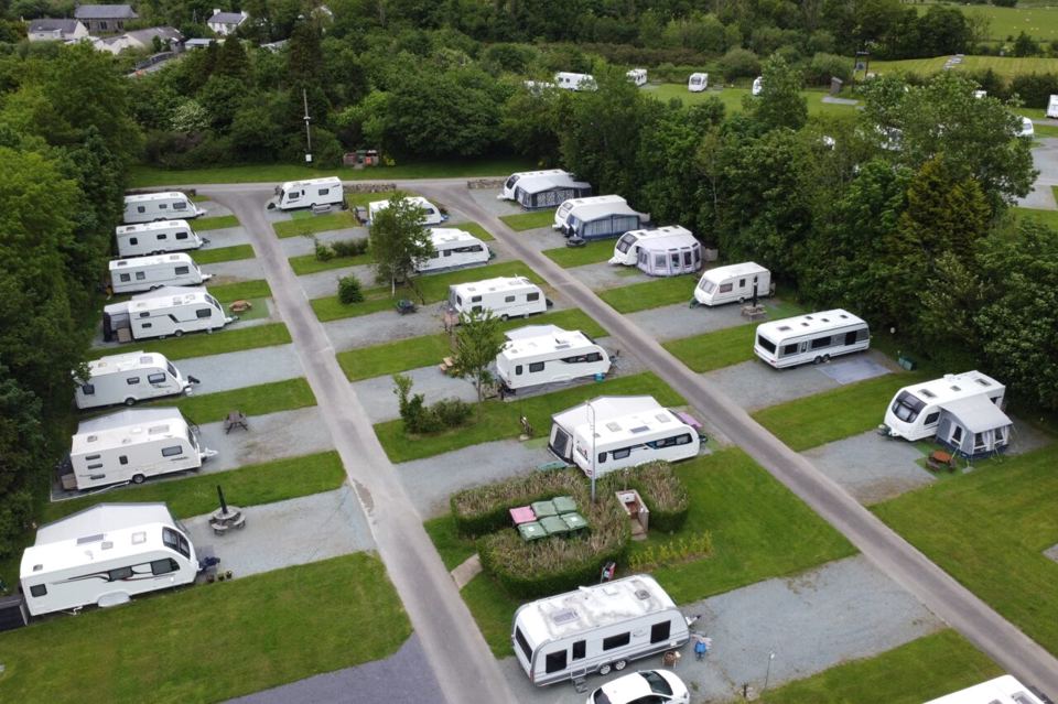Hardstanding pitches from above