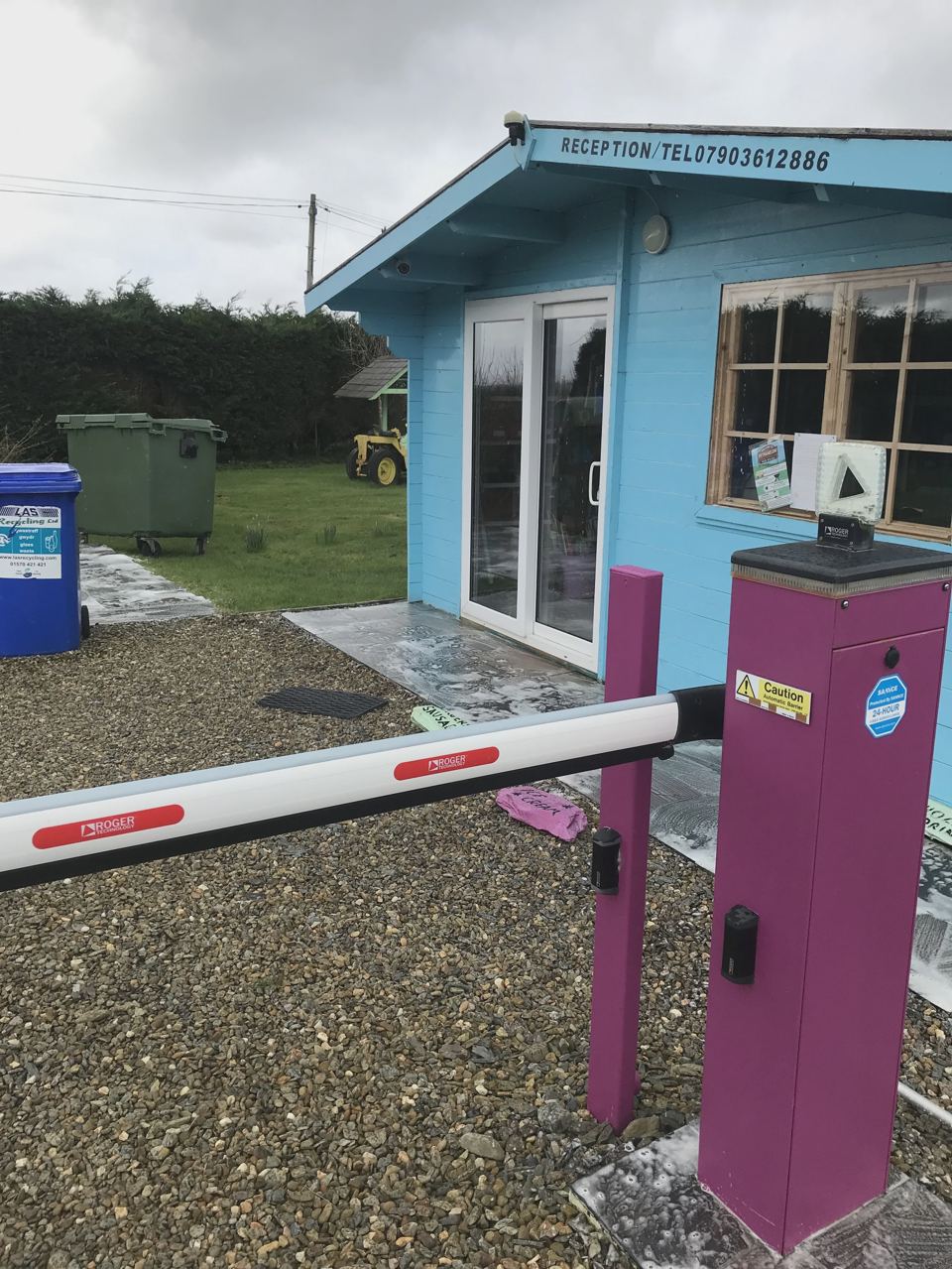 Site barrier and facilities cabin