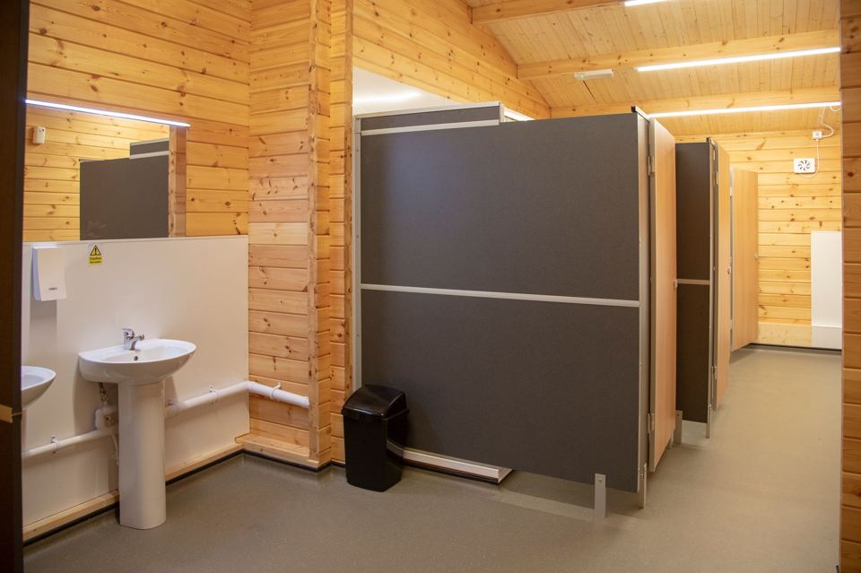 Inside the facilities block