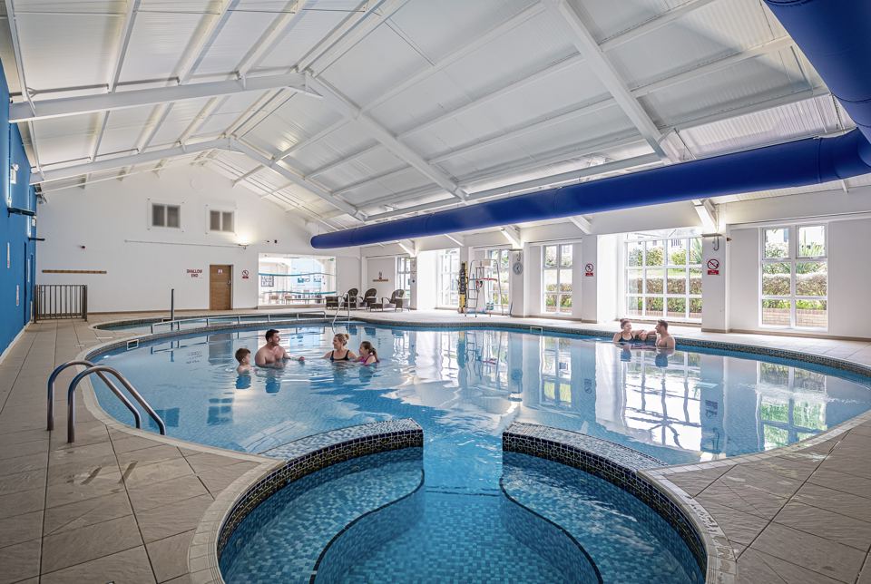 Indoor pool with shallow end