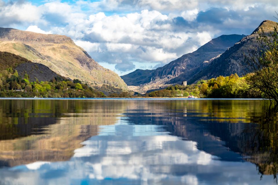 Mountain lake reflections nearby