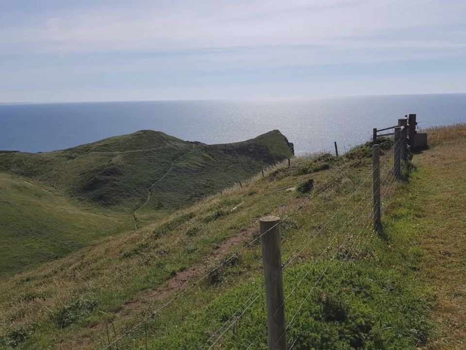 Clifftop path with sea view