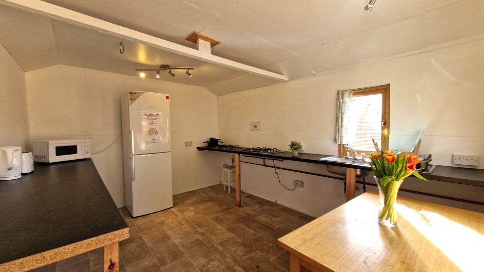 Shared campers' kitchen
