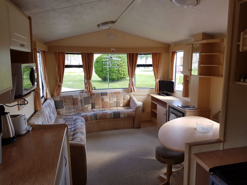 Holiday caravan lounge