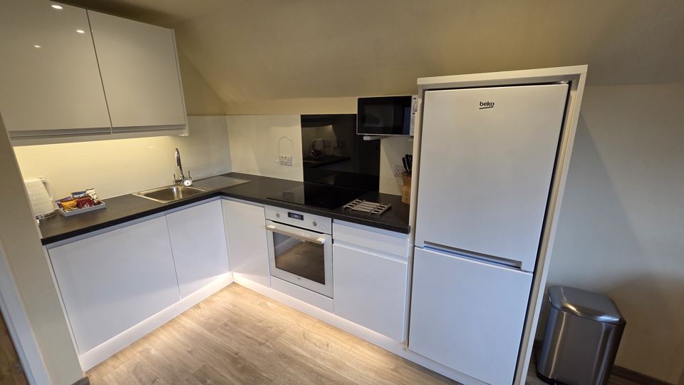 Kitchen inside a lodge