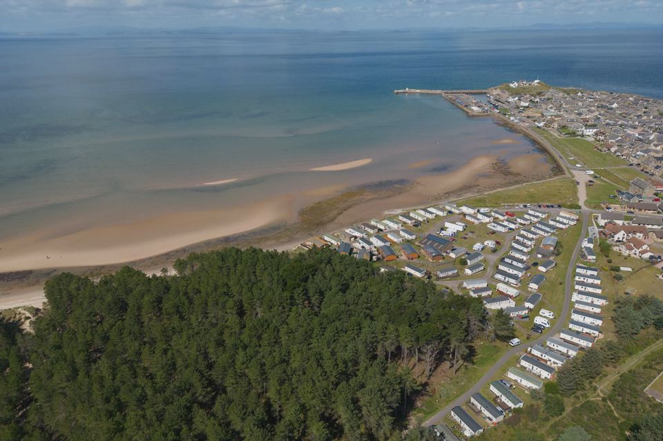 Park and beach from above