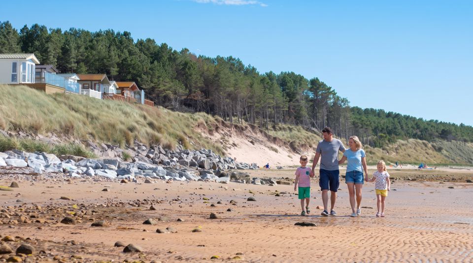 Sandy beach by the park