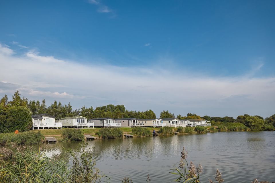 Caravans along the lake