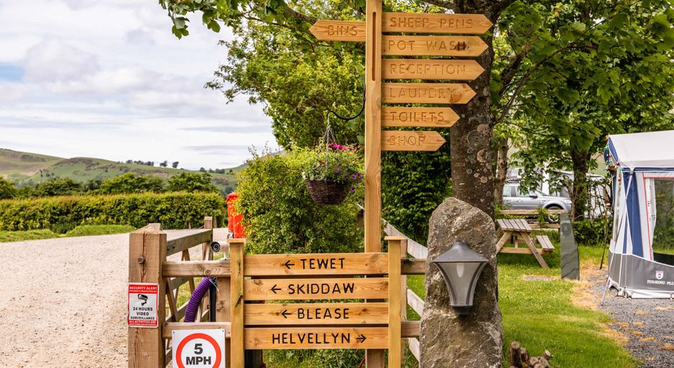 Signpost to the fell walks